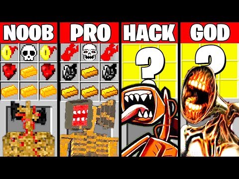 Minecraft Battle: SIREN HEAD CRAFTING CHALLENGE - NOOB vs PRO vs HACKER vs GOD ~ Funny Animation