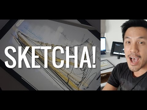 My 1st sneaker sketch on Sketcha (iPad Pro 12,9) | Footwear Design Sketching