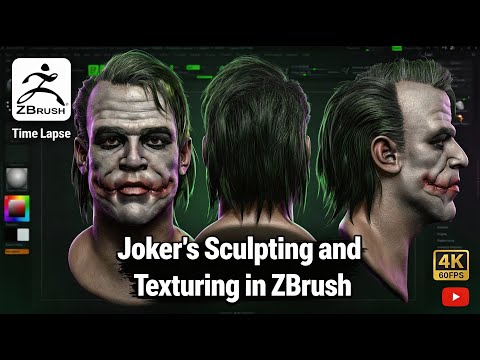 Sculpting the Joker in ZBrush 2026 | Realistic Joker Head Sculpt | 16h to 1.3h Timelapse