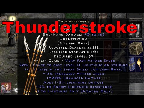 D2R Unique Items - Thunderstroke (Matriarchal Javelin)