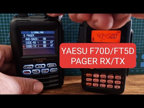 YAESU FT70D/FT5D -  PAGER DEMONSTRATION