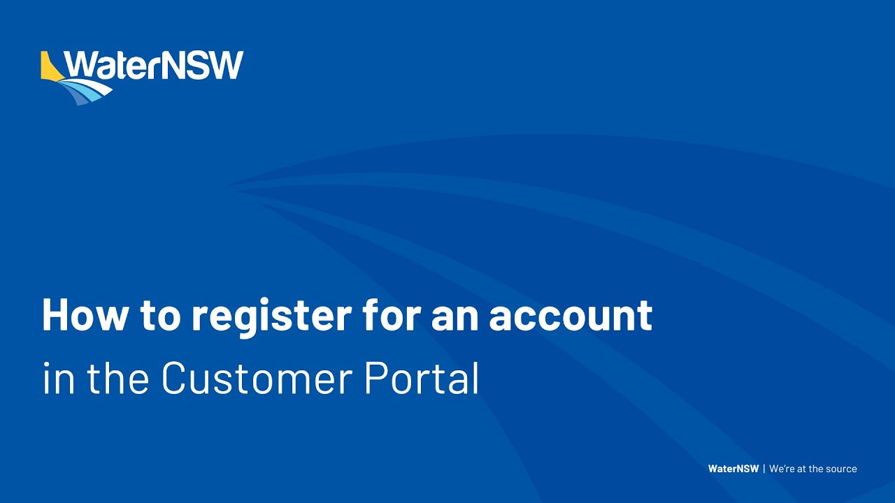 How to register for a Customer Portal account
