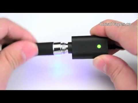 Part of a video titled Great Vapes - Charging your eGo-C e-cigarette battery - YouTube