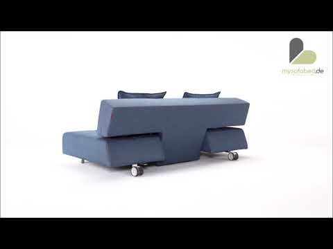 LONG HORN EXCESS Schlafsofa von Innovation - Im Stoff Soft Indigo (558) - mysofabed.de