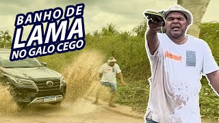 MUÇÃO DEU BANHO DE LAMA NO GALO CEGO