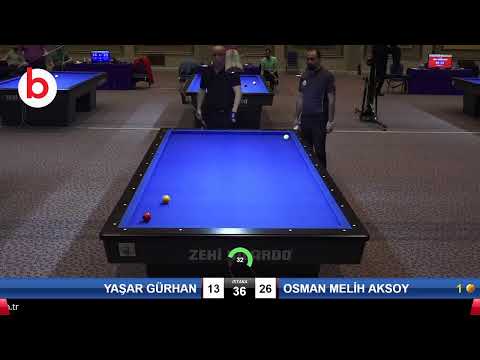 YAŞAR GÜRHAN & OSMAN MELİH AKSOY Bilardo Maçı - 2020 TK 1.ETAP ANTALYA-3.ÖN ELEME