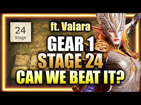 GEAR RAID 1! Can we beat 1-24 for this viewer account? ft. Valara #wor