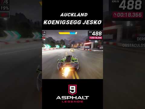 KOENIGSEGG JESKO X AUCKLAND MP RACE #asphalt9legends #asphalt9 #short #amazing #cars #game #parati