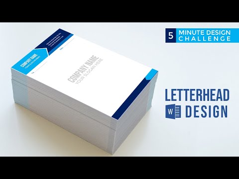 Letterhead Design in just 5 minutes MS Word Tutorial