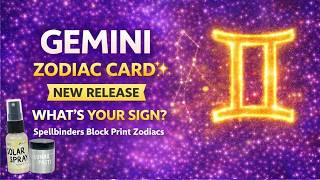 🌌@spellbinders New Release: Block Print Zodiacs - Gemini | Galaxy Card Tutorial #teamspellbinders