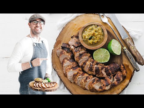 Perfectly Grilled Pork Tenderloin » +Fire Roasted Pineapple Salsa
