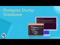 Dump SQL File In PostgreSQL DB Using Command
