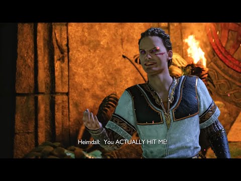 Heimdall reaction when Kratos hits him | GOD OF WAR RAGNARÖK