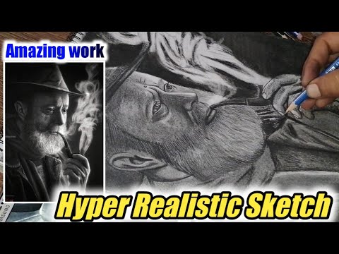 Hyper realistic sketch | 3D Pencil sketch of smoking main