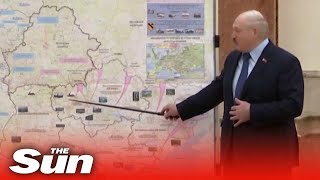 Belarus leader Lukashenko shows off map of Russia's 'special operation' in Ukraine