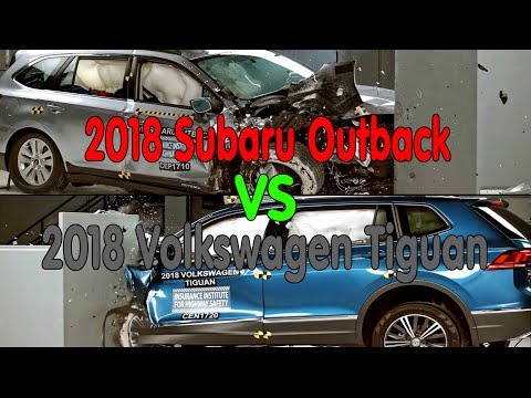 2018 Subaru Outback VS 2018 VW Tiguan Crash Test