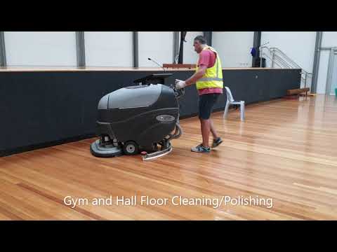 Gym Hall Floor Cleaning and Polishing