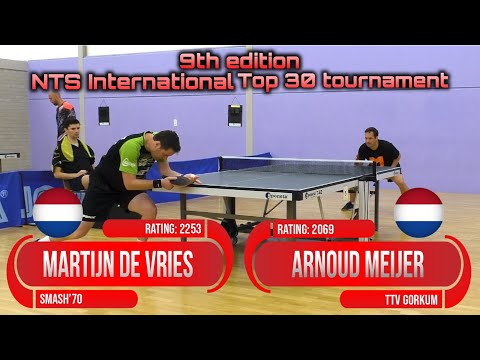 9th edition NTS int. tournament Martijn de Vries vs Arnoud Meijer #sports #卓球