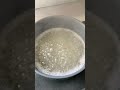 Sugar and water boiling for syrup.