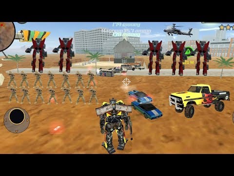 Vegas Crime Simulator - (Transformer Fight Red Car Robot) [Bumblebee Fight Blue Car] - Gameplay HD