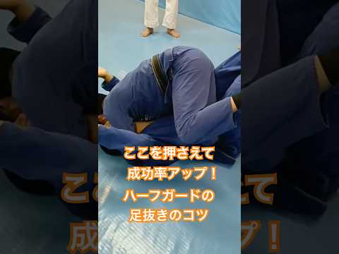 ここを押さえて成功率アップ！ハーフガードの足抜きのコツ　#jiujitsu #bjj