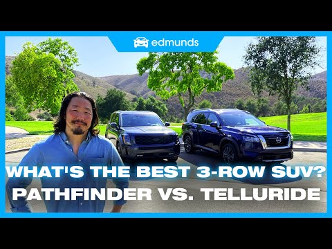 Nissan Pathfinder vs. Kia Telluride | Midsize 3-Row SUV Comparison | Price, Interior, Towing & More