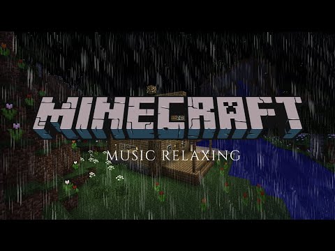 Lightly Mellow - Peaceful Rainy Day On The Roof 🌧️ | Minecraft Music + Rain & Thunder to relax.