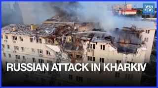 Ukrainian Footage Shows Destruction, Rescue Operations Following Kharkiv Attack That Killed 3