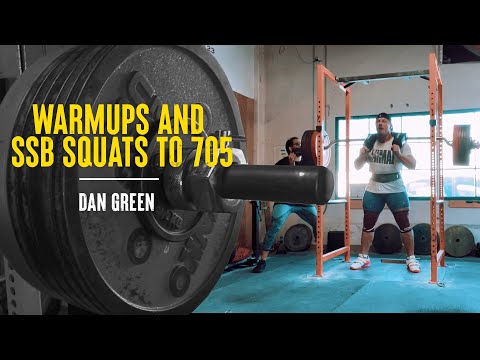 Dan Green  | WARMUPS AND SSB SQUATS TO A 705 LB LIFT