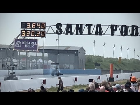 Susanne Callin sets European Top Fuel Speed Record - 320mph! FIA Main Event, Santa Pod '23 [4K HDR]