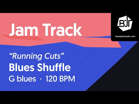 Blues Shuffle Jam Track in G blues "Running Cuts" - BJT #90