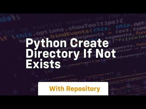 Python Create Directory If Doesn T Exist
