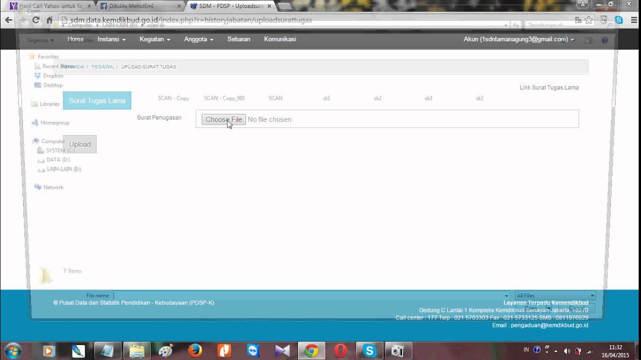 Update SK Operator di  http://sdm.data.kemdikbud.go.id