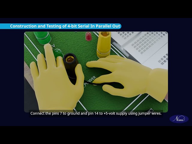 Construct and test four bit SIPO register 