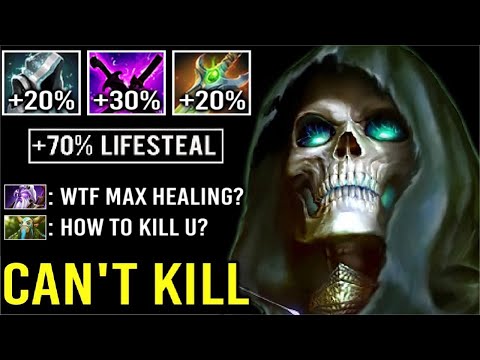 CRAZY EPIC +70% Lifesteal Unkillable Necrophos Mid Max Heal Can't Kill Imba Raid Boss WTF Dota 2