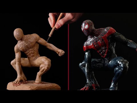 Sculpting SPIDER-MAN | Marvel's Spider-Man: [ Miles Morales ] Timelapse