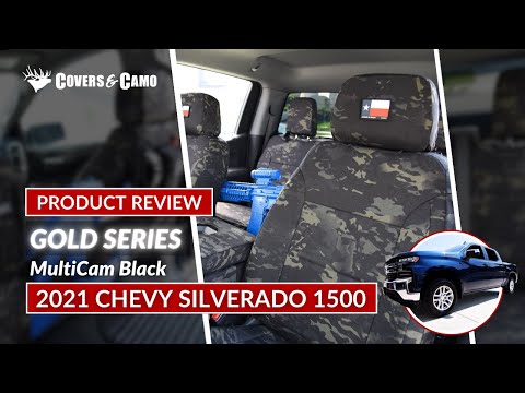 MultiCam Black Seat covers: 2021 Chevy Silverado 1500