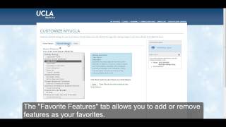 MyUCLA Tutorial: My Features
