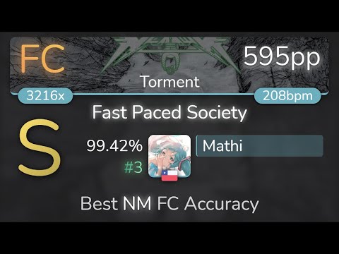 Mathi | Vektor - Fast Paced Society [Torment] 99.42% {#3 595pp FC} - osu!