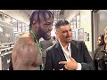 CHRIS ARREOLA EMBRACES DEONTAY WILDER AFTER BRUTAL HELENUIS KO! TELLS HIM HELENIUS HAS A HUGE HEART