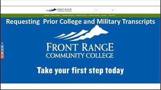 Requesting Prior College and Military Transcripts