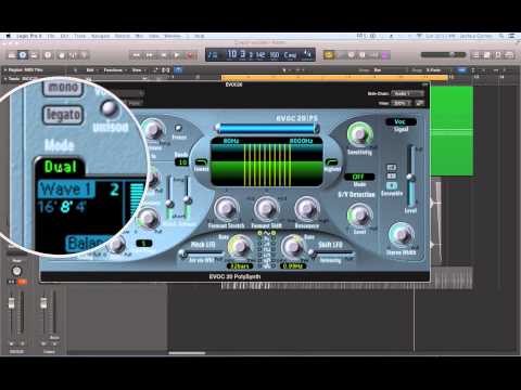 Logic Pro X - Video Tutorial 57 - EVOC20 Vocoder