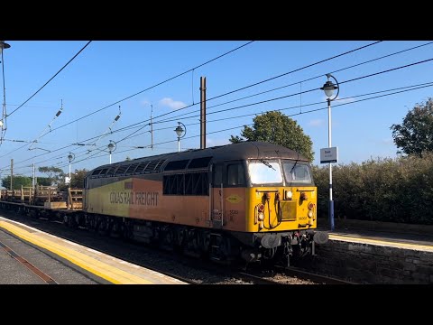 Colas 56302 throbs out of Drem loop with 6S31 for Millerhill #train #freighttrain #railway #class56