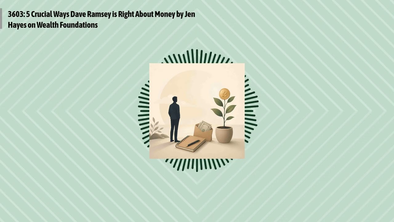 3603: 5 Crucial Ways Dave Ramsey is Right About Money by Jen Hayes on Wealth Foundations |...