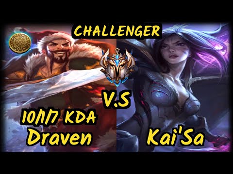 RED Sacy (DRAVEN) vs KAI'SA - 10/1/7 KDA BOTTOM ADC CHALLENGER GAMEPLAY - BR