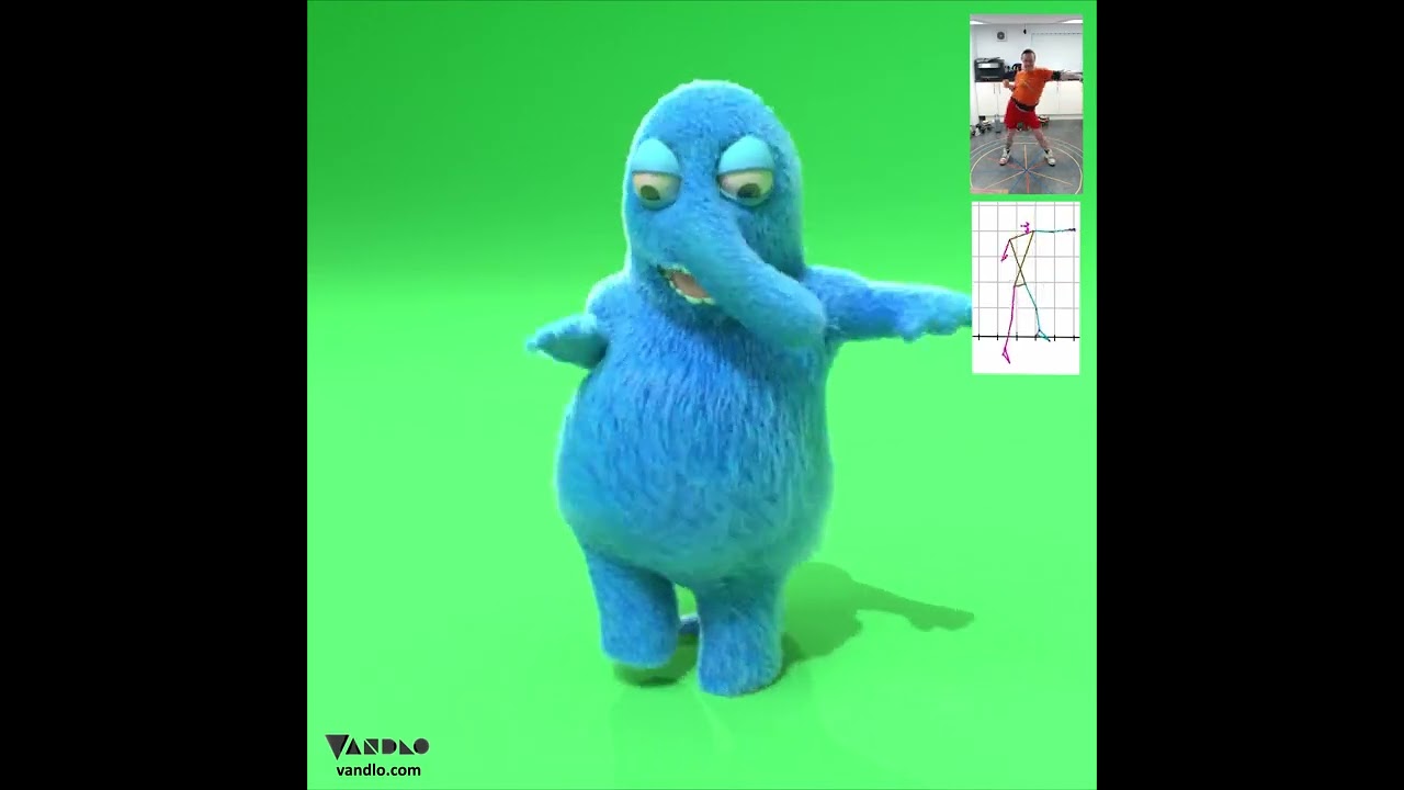 Motion capture recorded from webcams using Freemocap.org by Vandlo