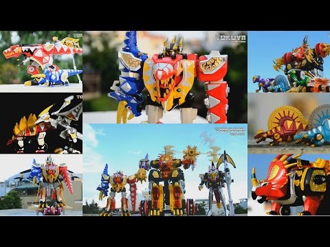 All DX Gattai Bakuryuu Sentai Abaranger 2003! DX 爆竜戦隊アバレンジャー! Power Rangers Dino Thunder Megazord!