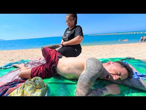 Intense Bone CRACKING Beach Adjustment