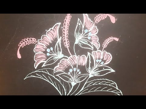 #keshi Tejesh creative kolam#5×3dots beautiful flower design#easy daily kolam design