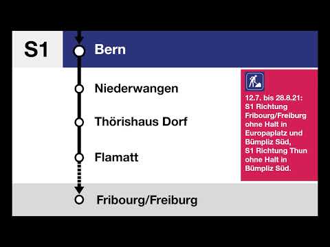 BLS Ansagen » S1 Bern ohne Halt in Europaplatz und Bümpliz Süd | SLBahnen